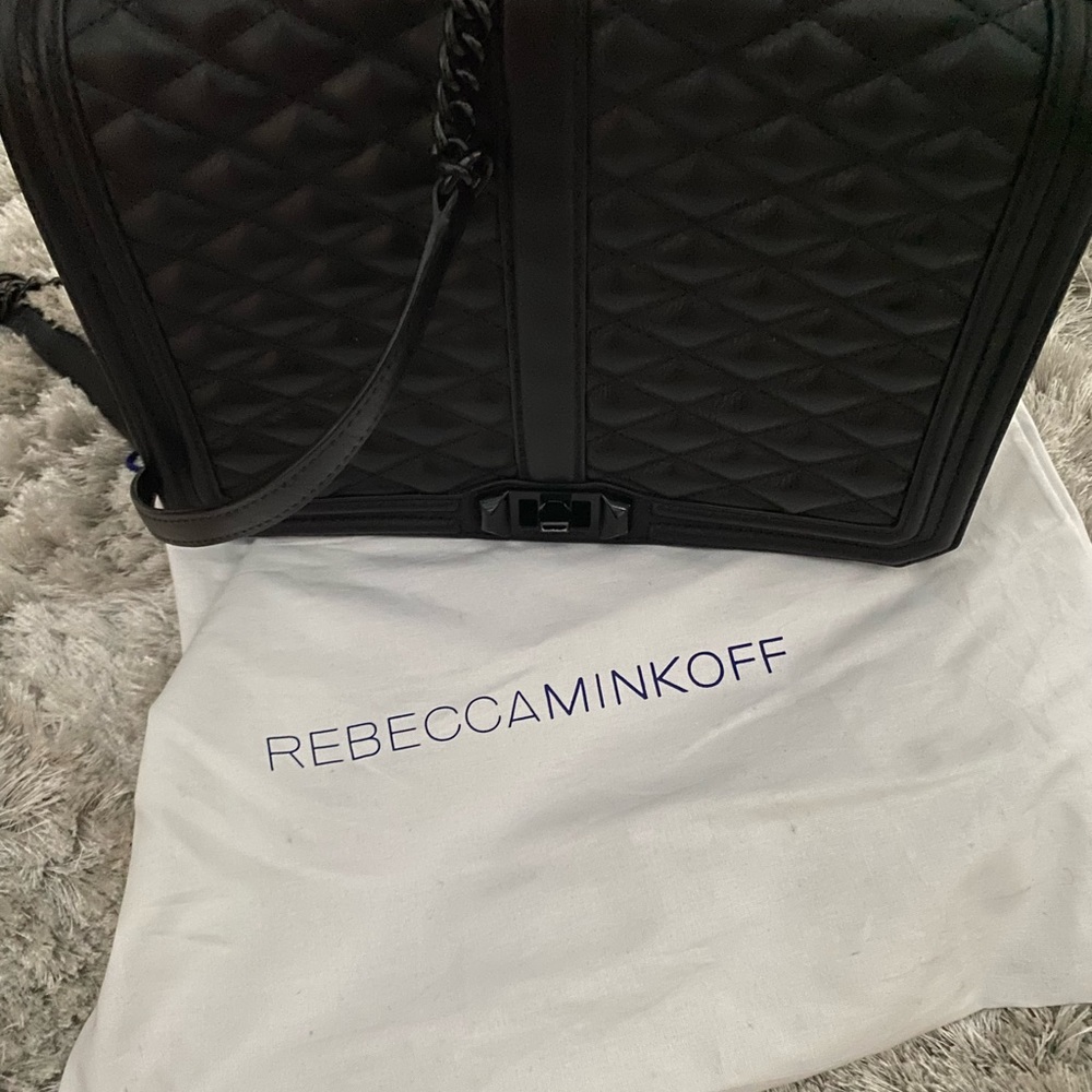 Rebecca Minkoff Quilted Jumbo Love Bag - ALL Black
